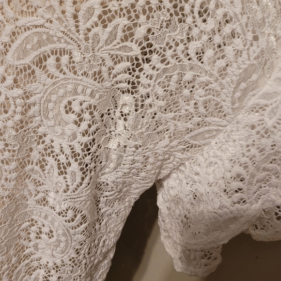 Ruby Rd. White Sheer Lace Blouse - Picture 6 of 10